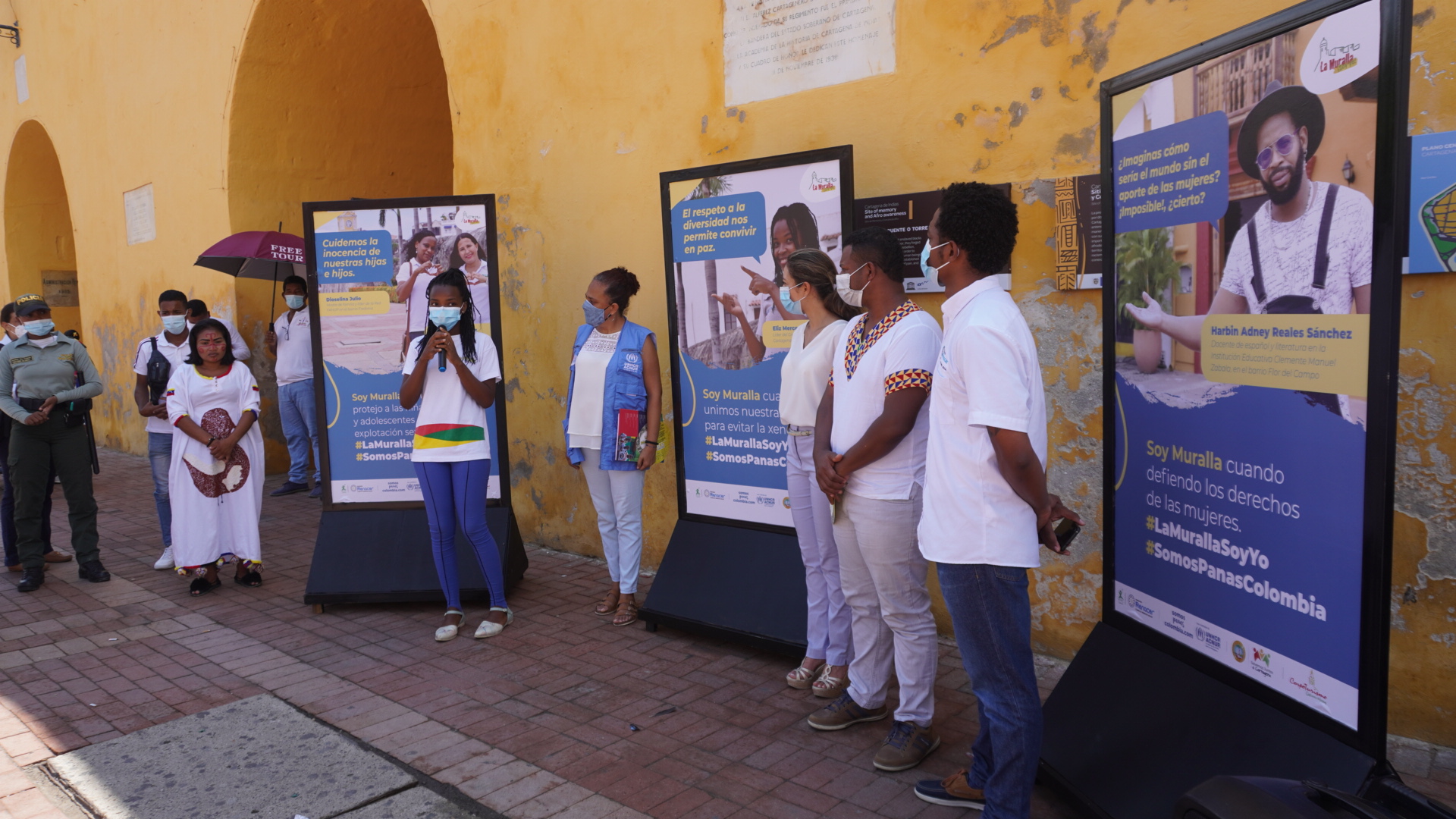 Se inaugura “Galería al aire libre”, una iniciativa para sensibilizar sobre la Trata de Personas y la Explotación Sexual Comercial de Niñas, Niños y Adolescentes en Cartagena