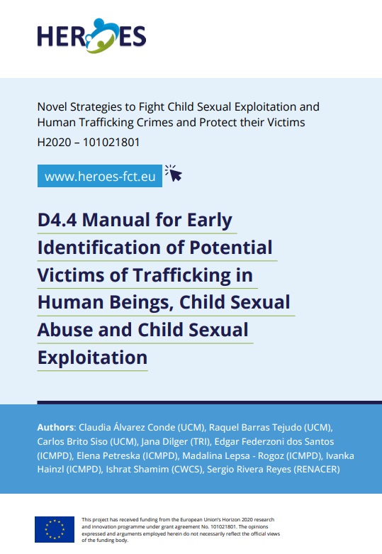Manual para la Identificación Temprana de Potenciales Víctimas de Trata de Seres Humanos, Abuso Sexual Infantil y Explotación Sexual Infantil